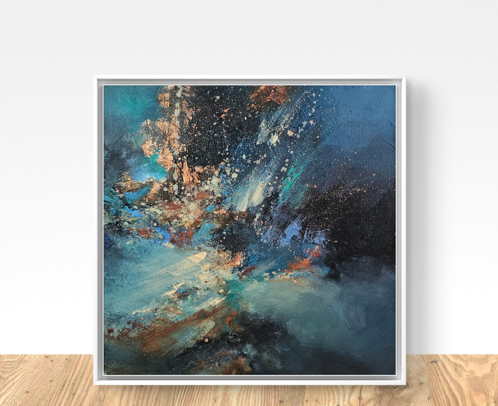  Meteor 2 - an original miniature celestial  painting by Alison Johnson