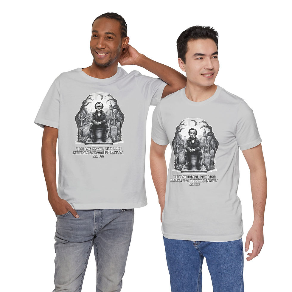 Thumbnail: Edgar Allan Poe Quote Graphic Tee, Perfect for Literature Lovers & Halloween