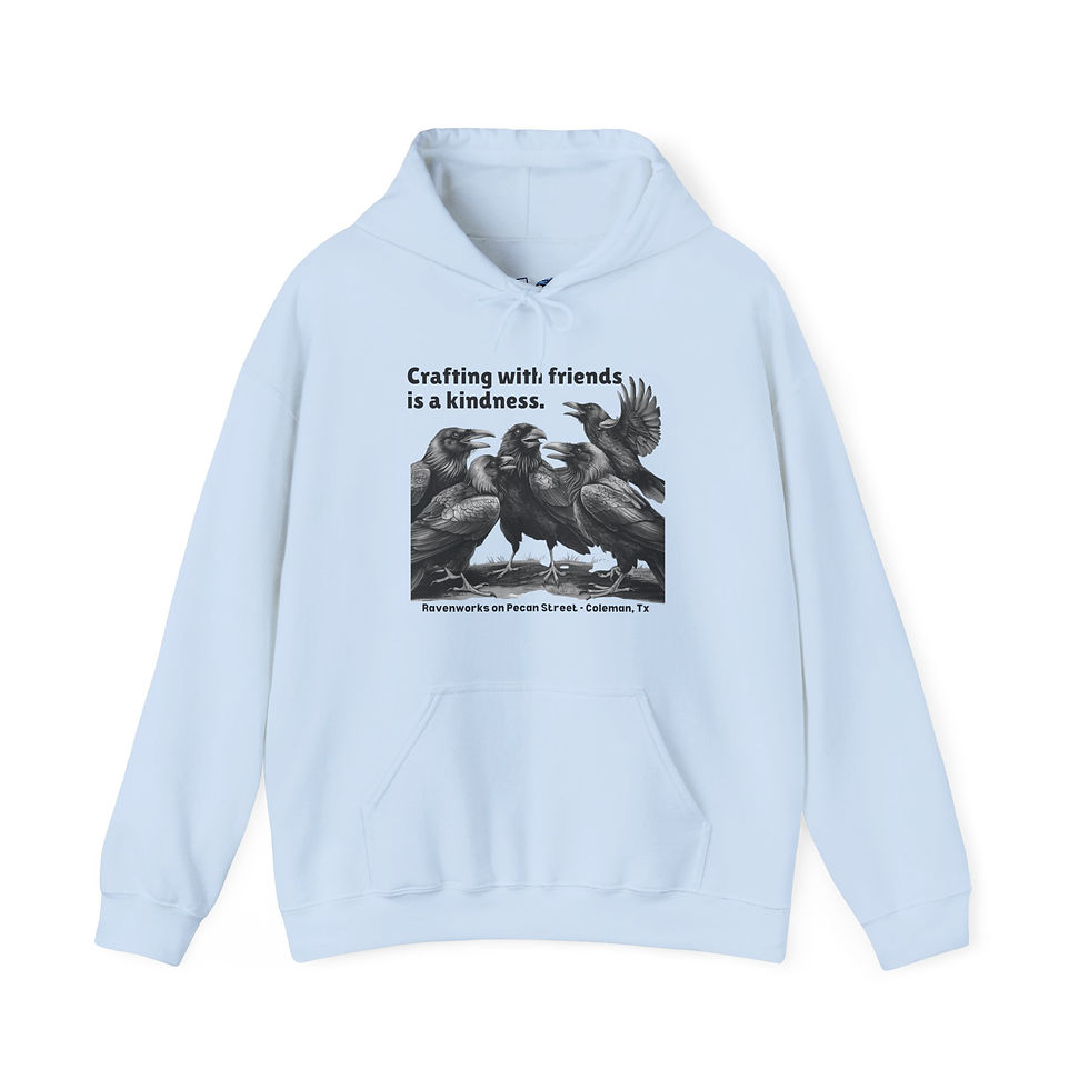 Thumbnail: Warm hoodie Kindness of Ravens blue