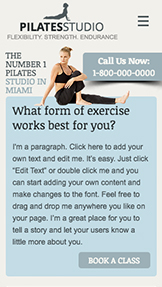 Sport & Erholung website templates – Pilateskurse