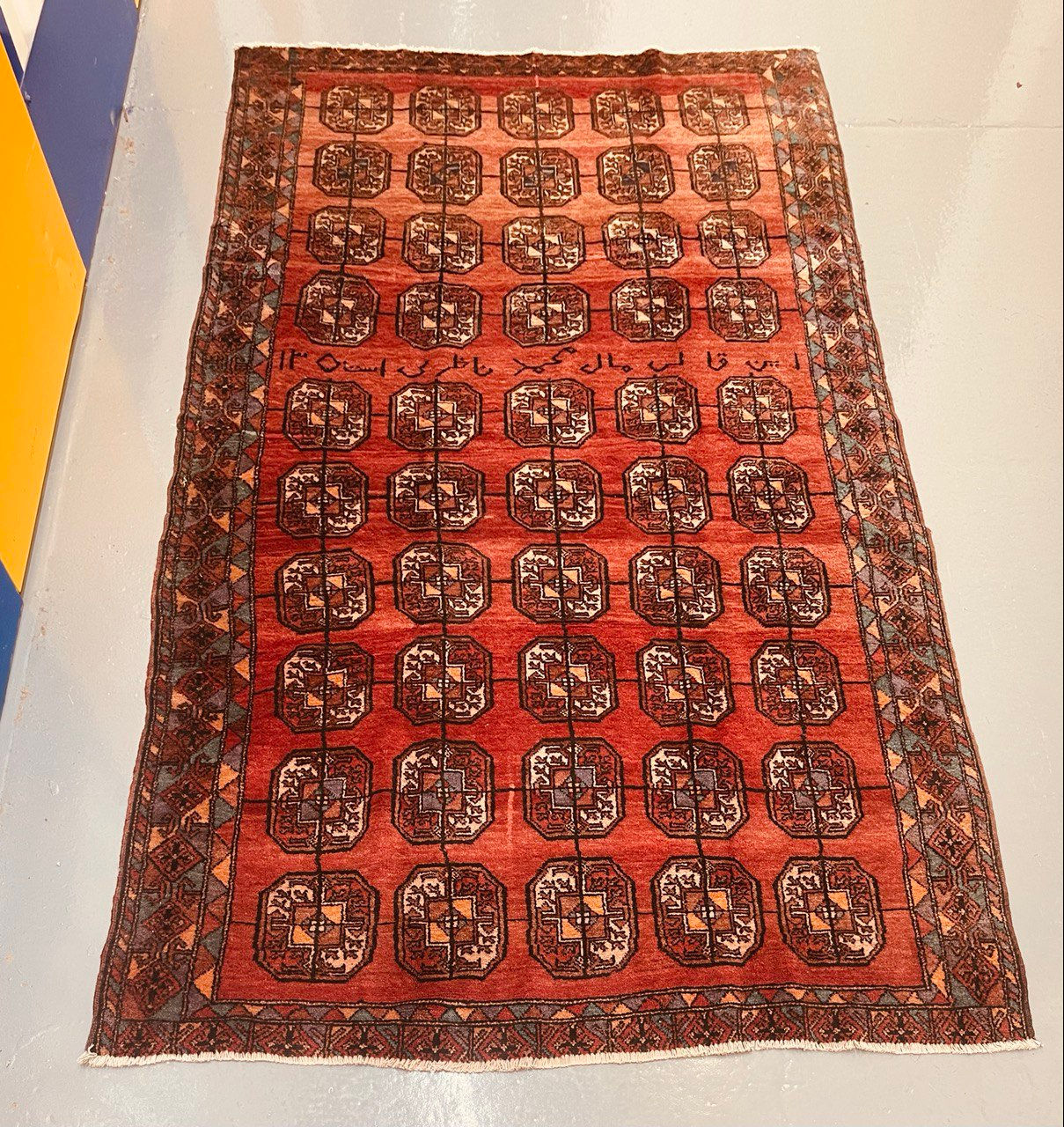 SKU 148 Antique Handmade Afghan Bokhara Rug, 161x290 cm