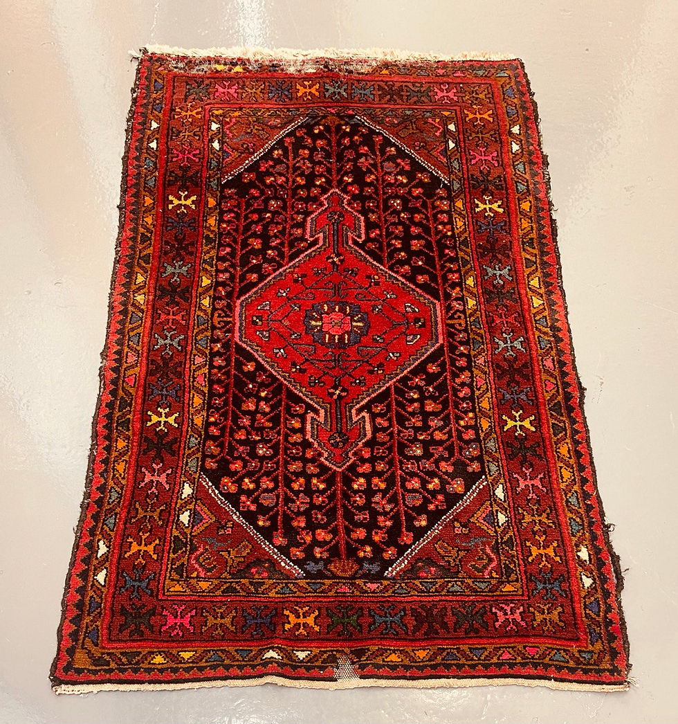 SKU 179 Antique Hand-knotted Hamadan Rug, 105x175 cm