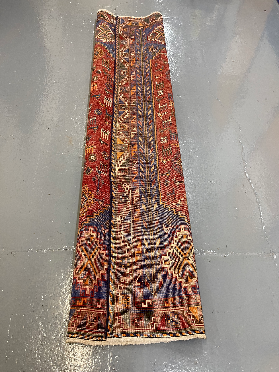 Thumbnail: SKU 101 Iranian Antique Qashqai rug 250x150 Centimeters