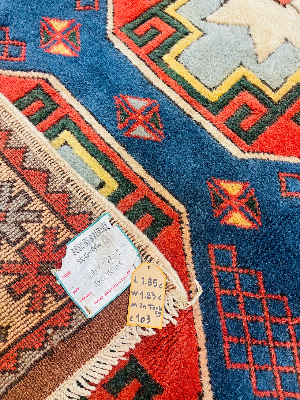 Thumbnail: SKU 103 Antique hand made Turkish Konya Rug 185x123 Centimeters