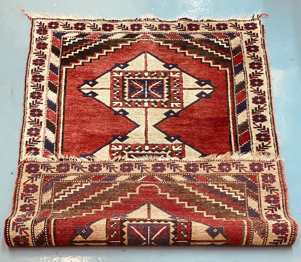 Thumbnail: SKU 158 Antique Oriental Turkish Rug, 97x190 cm