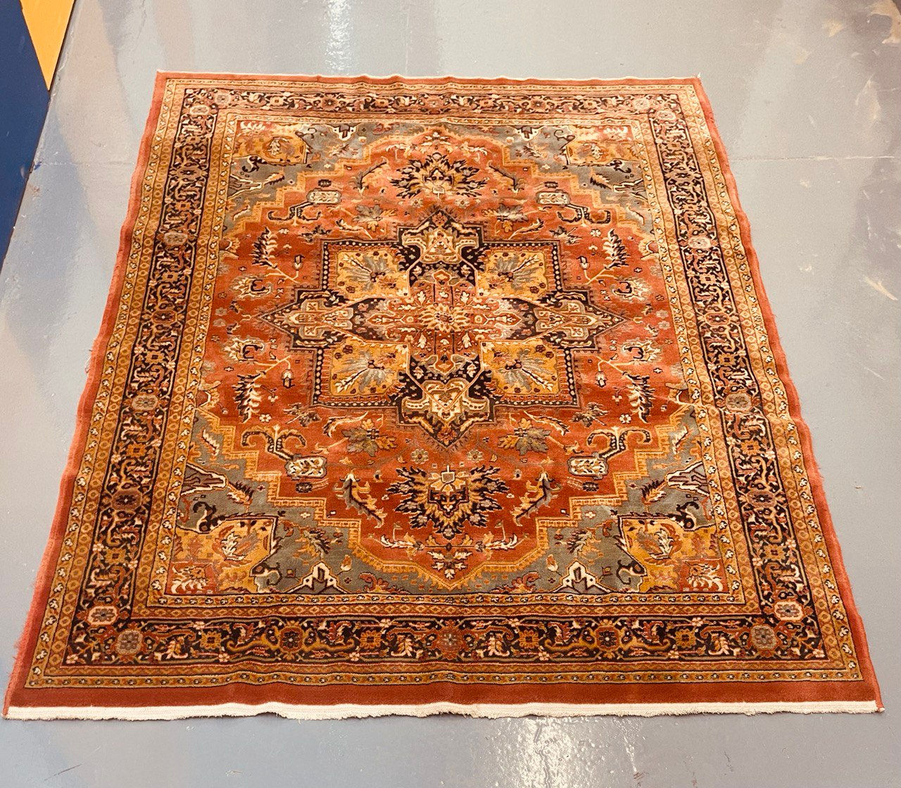 SKU 162 Oriental Antique Heriz Hand Knotted Wool Rug, 190x260 cm