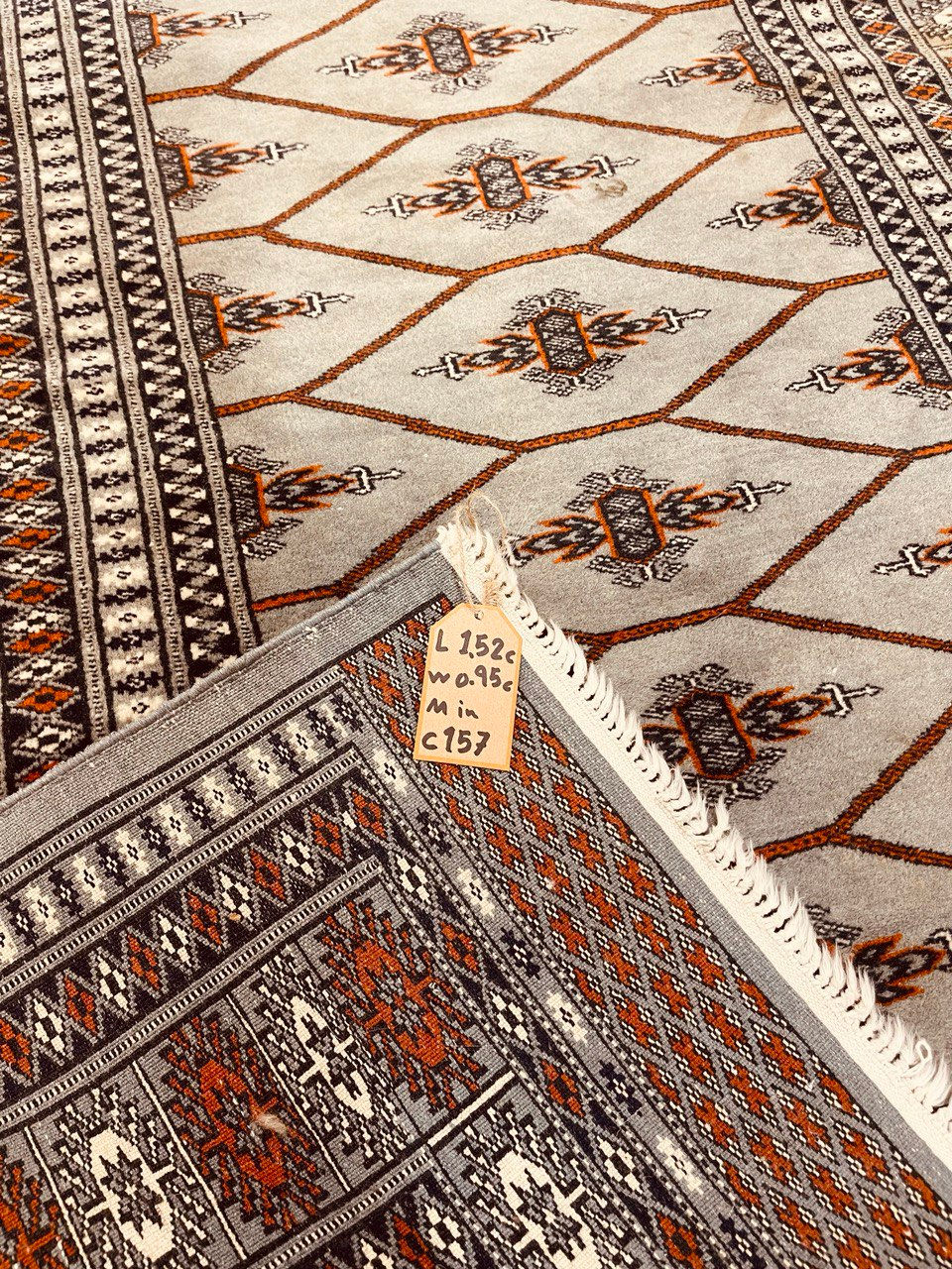Thumbnail: SKU 157 High Quality Handmade Afghan Bokhara Rug, 95x152 cm