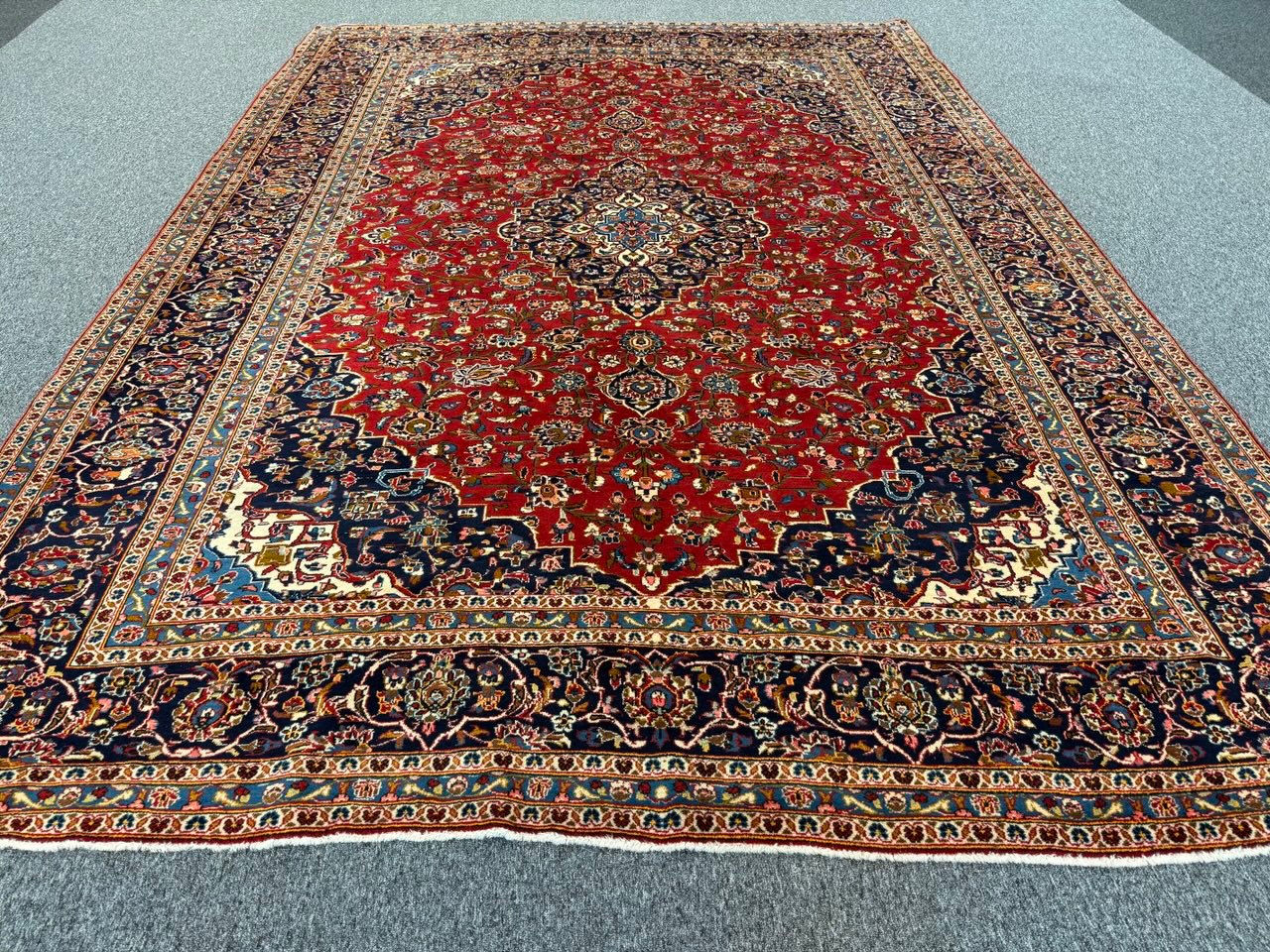 SKU 167 Antique Handmade Mashhad Wool Rug, Size: W295xL403 cm
