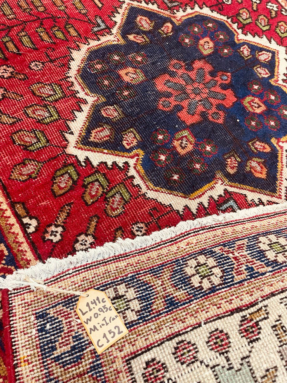 Thumbnail: SKU 152 Antique Oriental Handmade Hamadan Rug, 95x141 cm