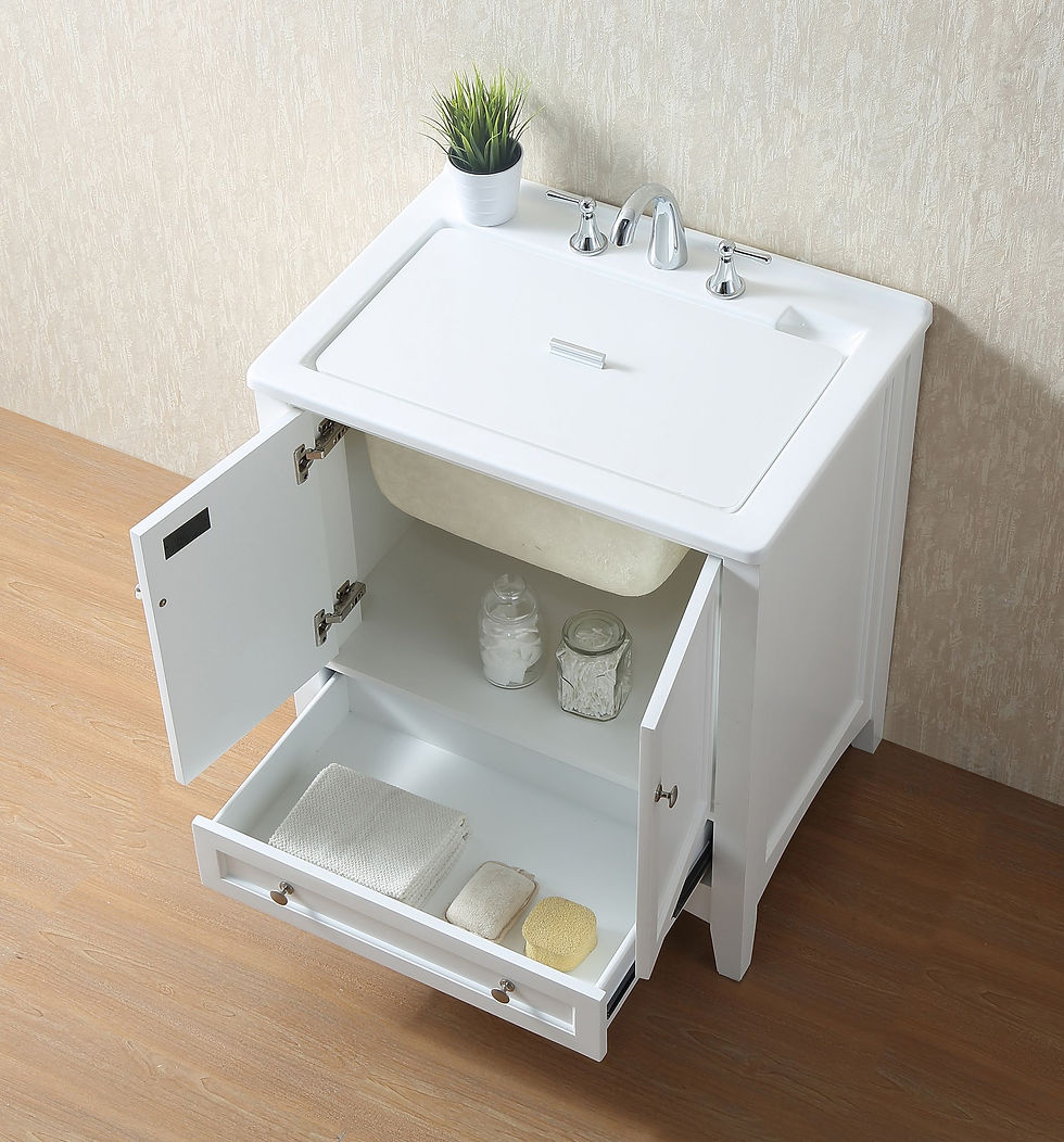 Thumbnail: 30" White Laundry Utility Sink