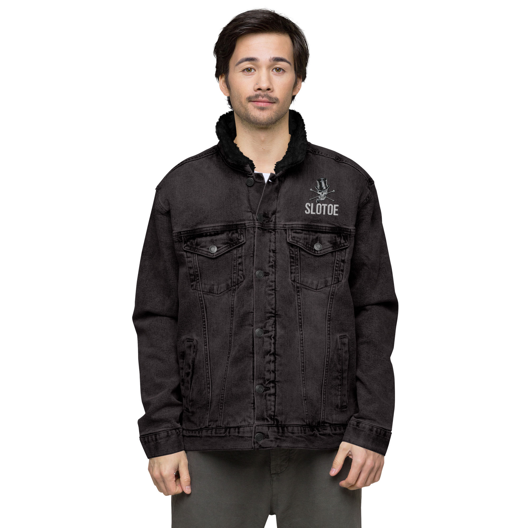 Sloetoe Personalized - Denim Sherpa Jacket