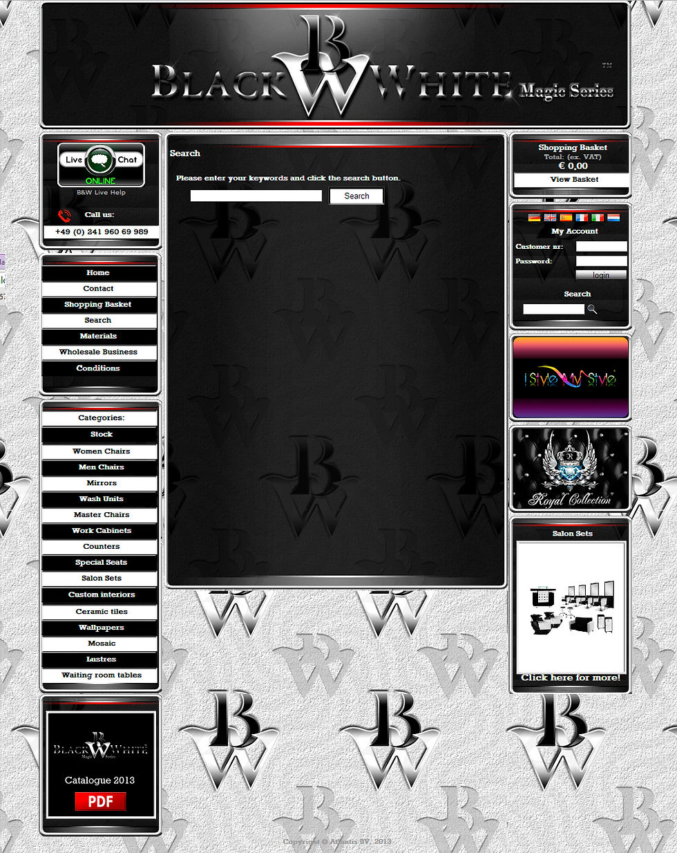Website B&W Search