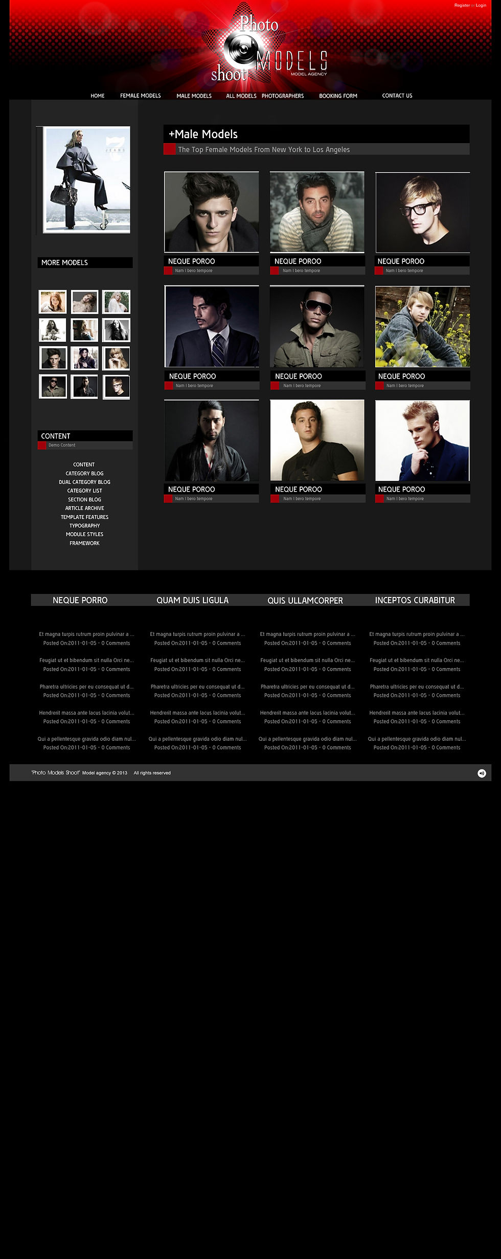 Website PMS Male Models