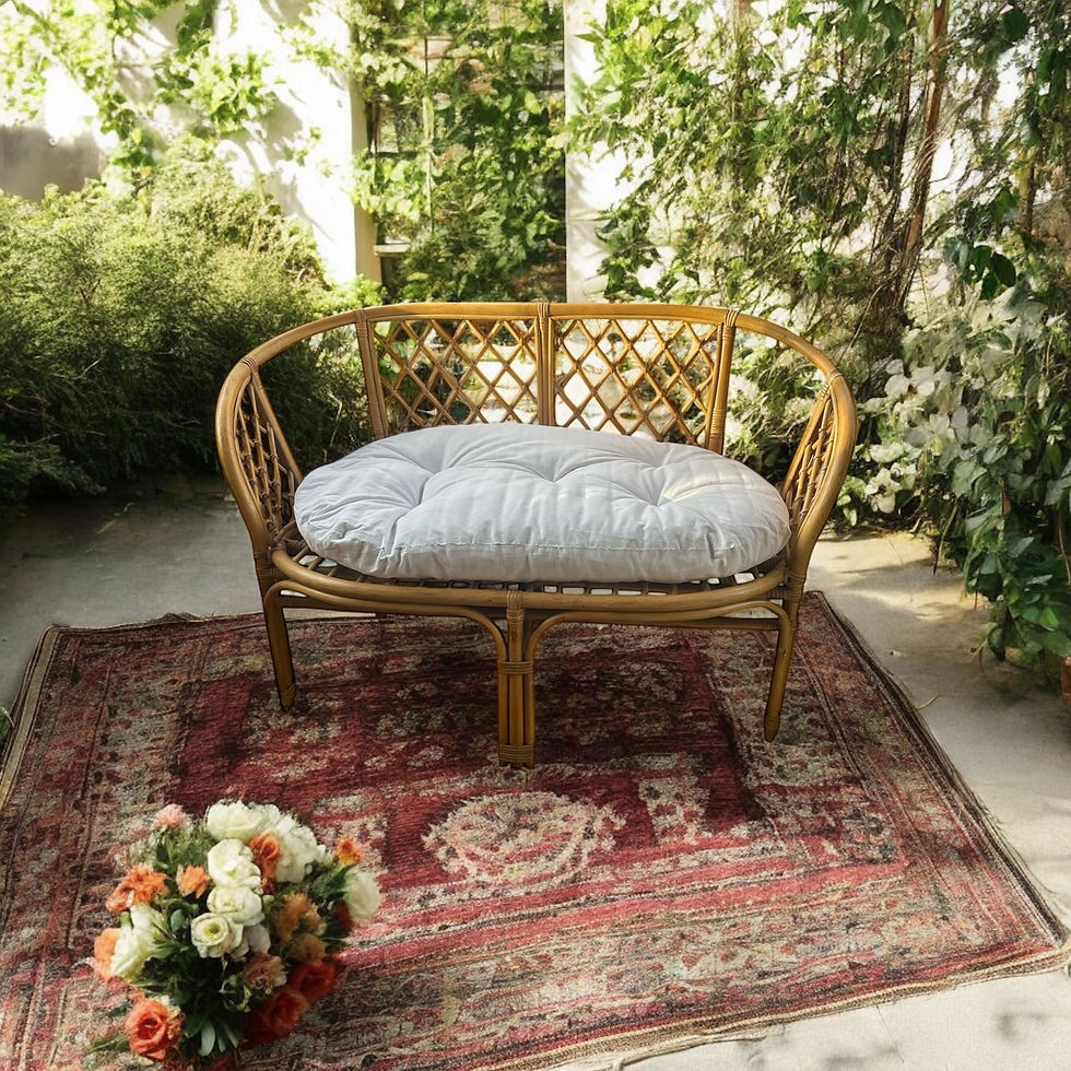 Miniature : Banquette rotin