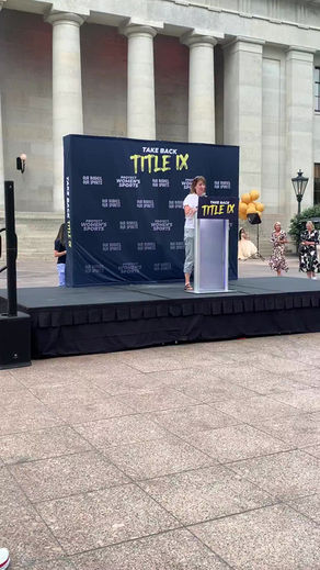 Ohio State House --Take Back Title IX Bus Tour Rally in Columbus Ohio