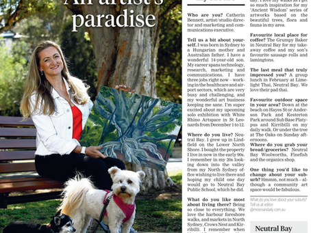 'An artist's paradise' Mosman Daily 25 Nov, 21 Coverage