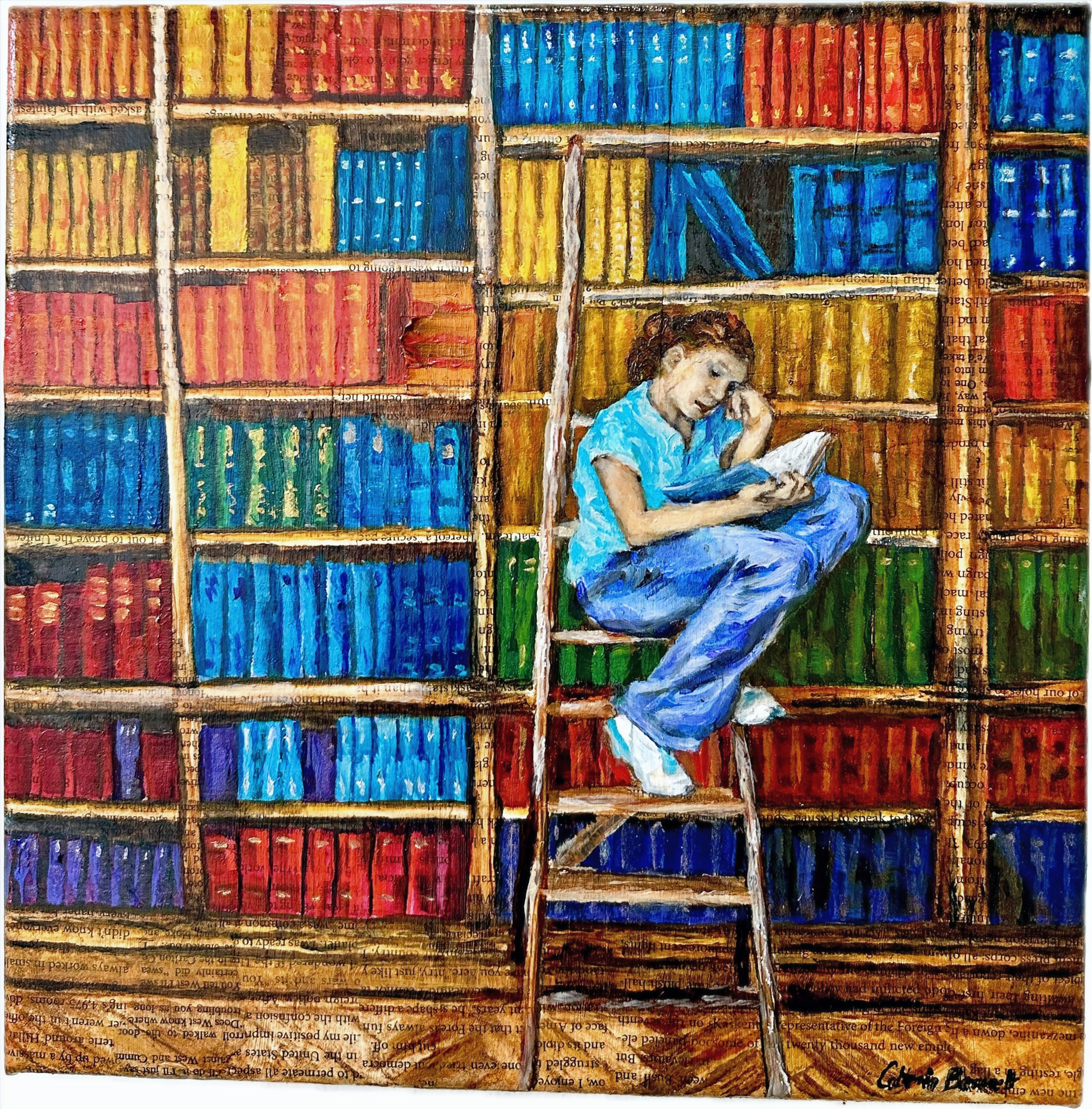 Lizzie in the Library