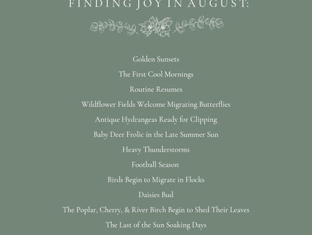 Finding Joy in August