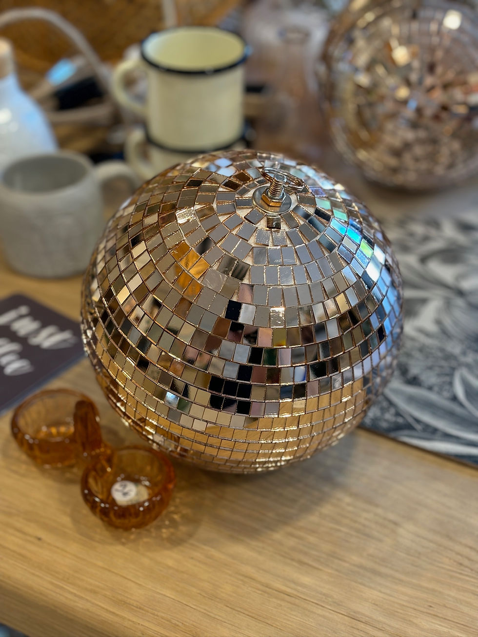 Miniature : Boule à facettes T S 20cm rose gold