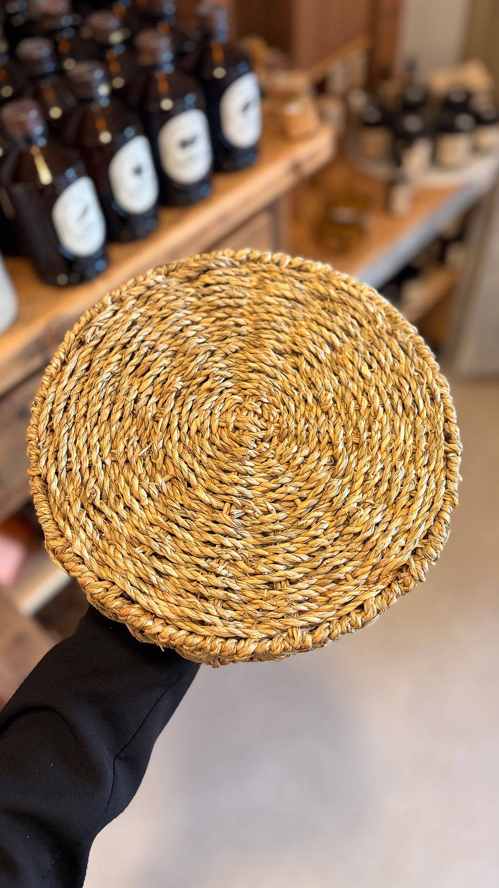 Miniature : Plateau à étages en jonc de mer