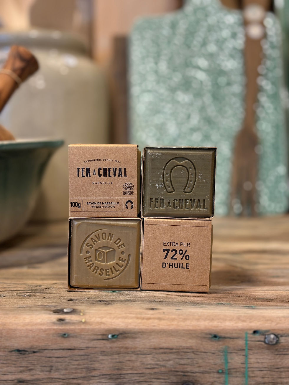 Miniature : Savon de Marseille cube pur olive 100g Fer à cheval 🇫🇷