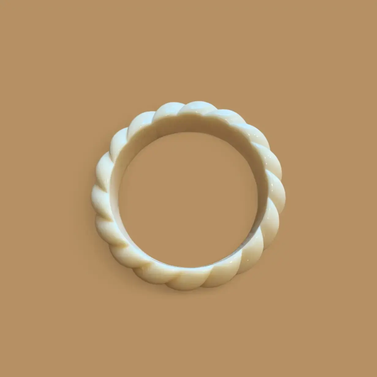 Bracelet / jonc torsadé crème 🇪🇺🇵🇹