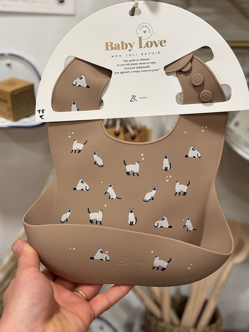 Miniature : Bavoir en silicone Chats