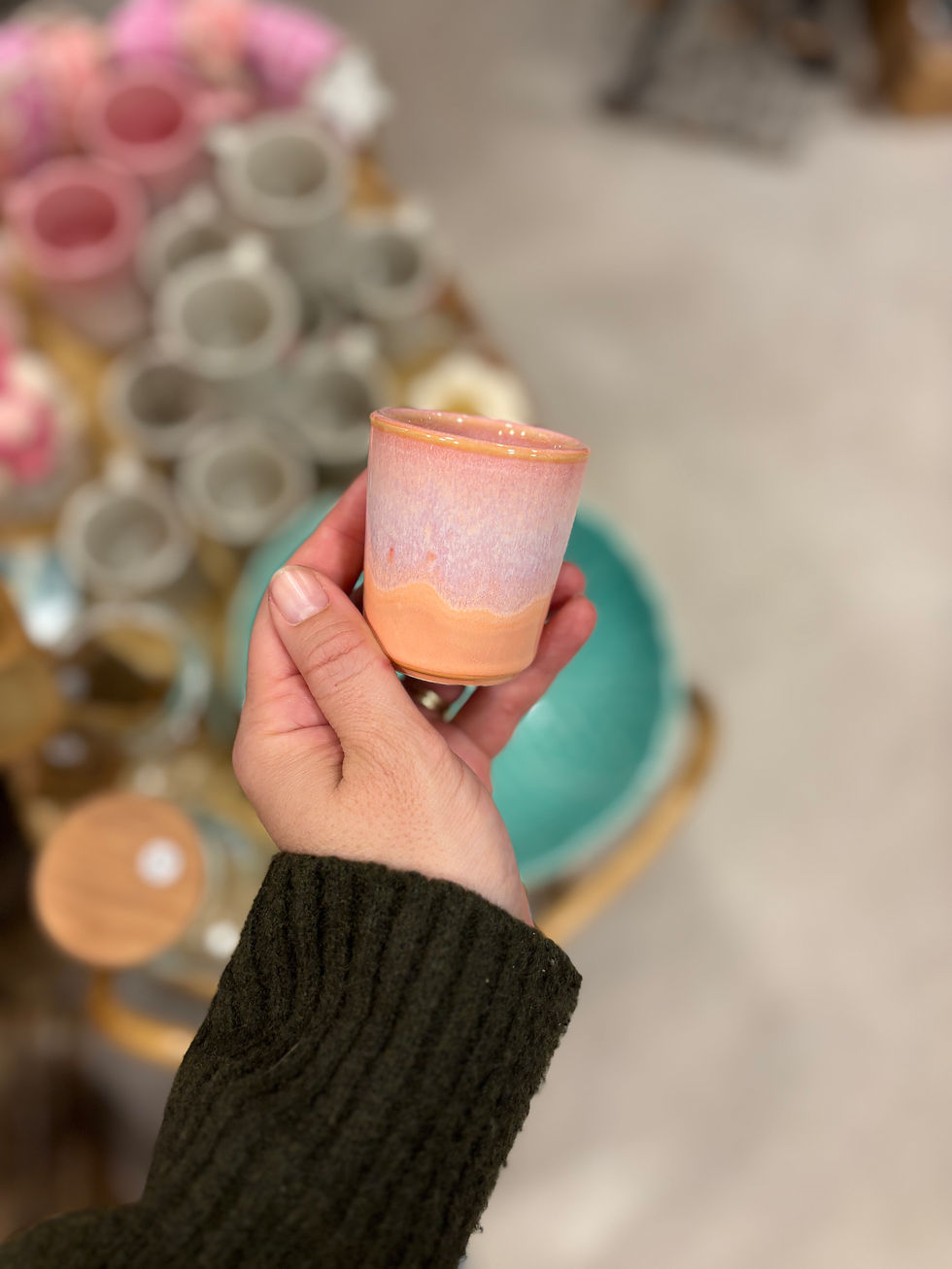 Miniature : Mini tasse à café colorée en céramique 🇵🇹 🖐️ 