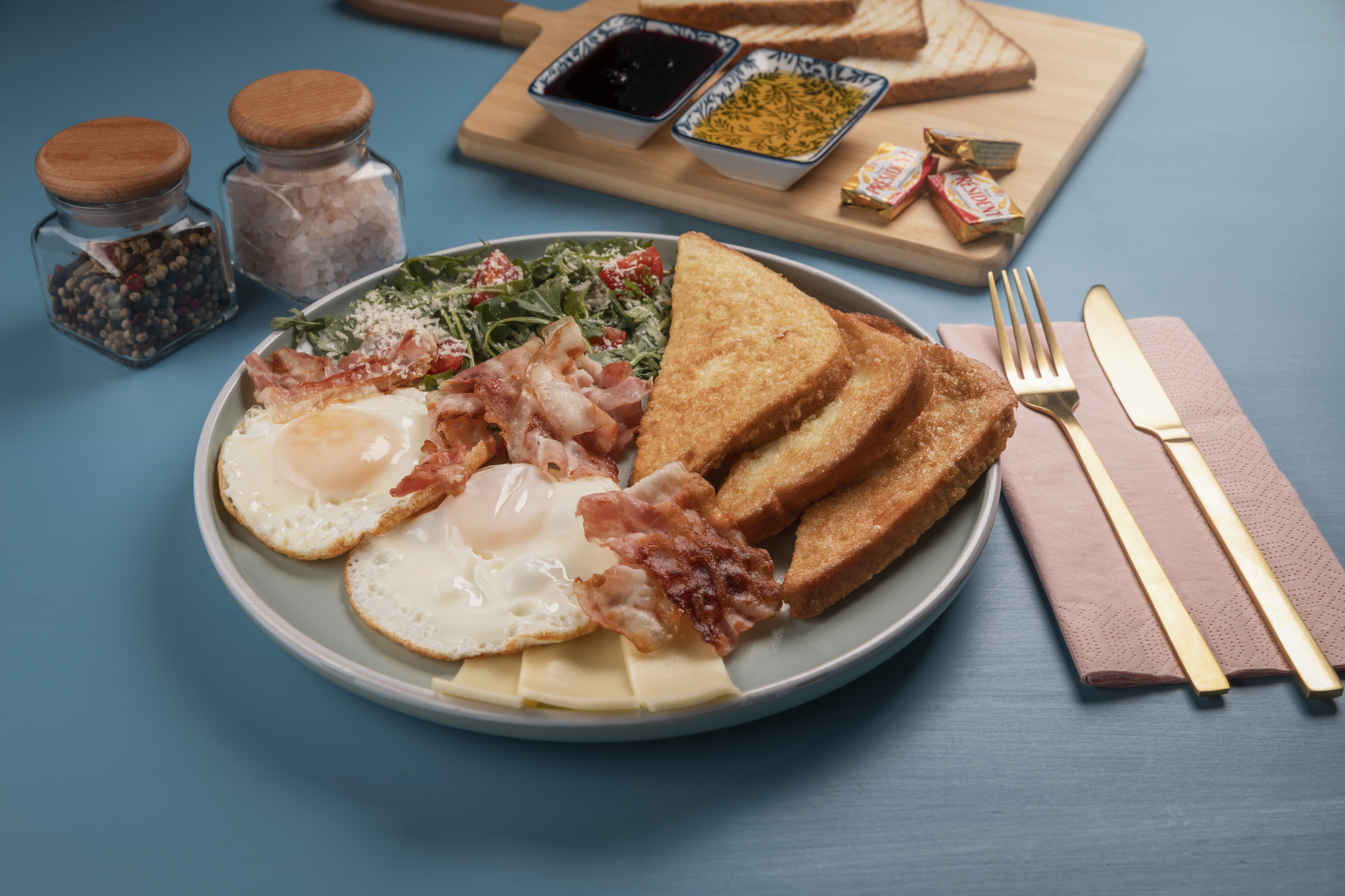 Arranged Food and Objects