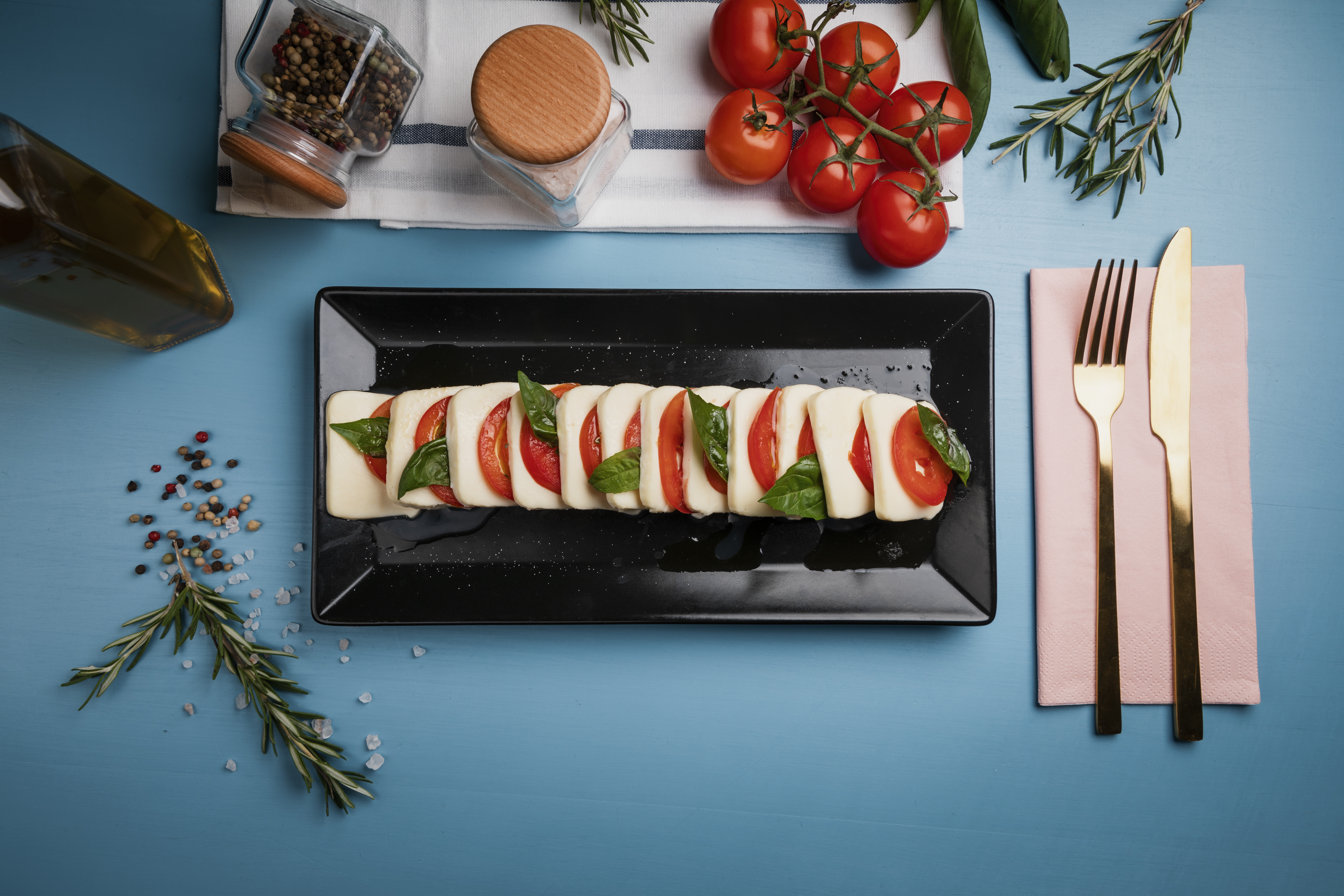 Arranged Food and Objects