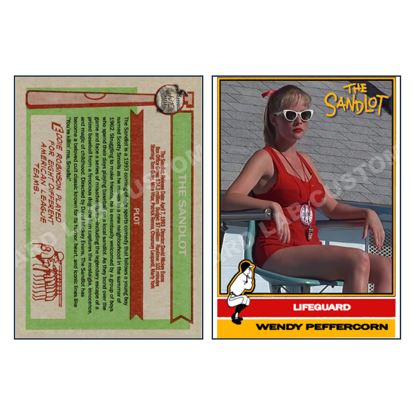 WENDY PEFFERCORN The Sand Lot - Custom Fan Made Card front and back