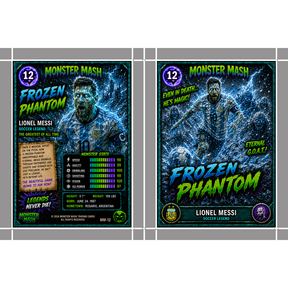 Lionel Messi - Frozen Phantom - Inter Miami - Fan Made Art Card