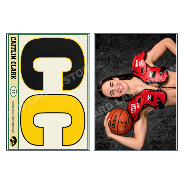 Caitlin Clark Bo Knows Red - Custom Fan Made Card front and back