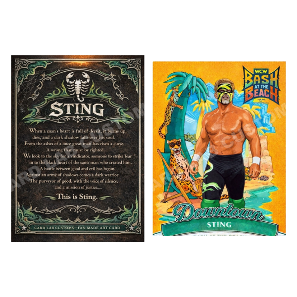 Sting Downtown Bash at the Beach - Custom Fan Made Card front and back