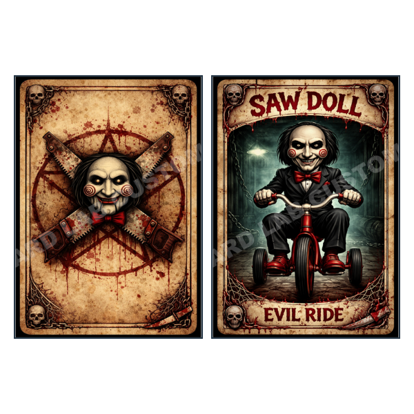 Saw Doll Evil Ride - Custom Fan Made Card front and back