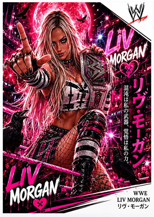 Liv Morgan WWE trading card with championship belt