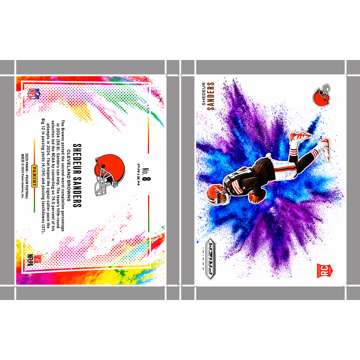 Shedeur Sanders 2025 Panini Prizm Color Blast Cleveland Browns