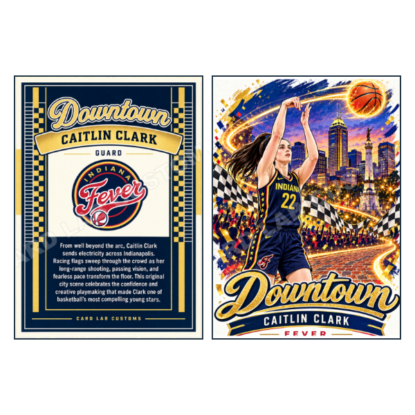 Caitlin Clark Downtown Indy 500 Indiana Fever - Custom Fan Made Card front and back