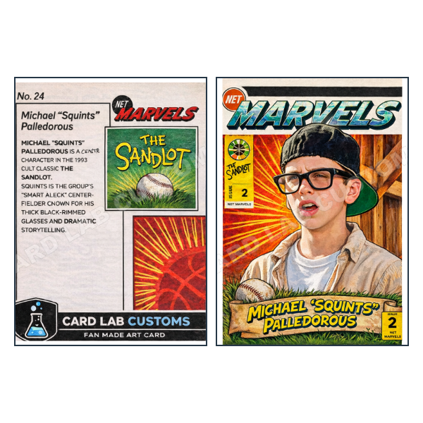 Michael Palledorous The Sandlot Marvels - Custom Fan Made Card front and back