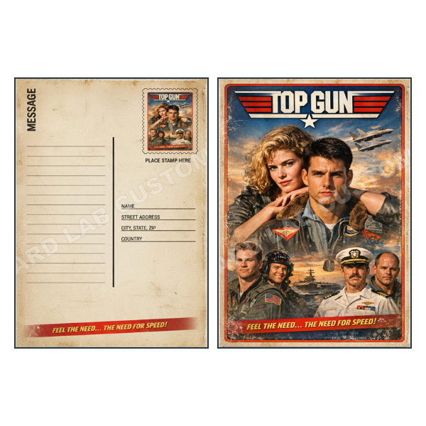 Top Gun Cast Movie Card - Custom Fan Made Card front and back