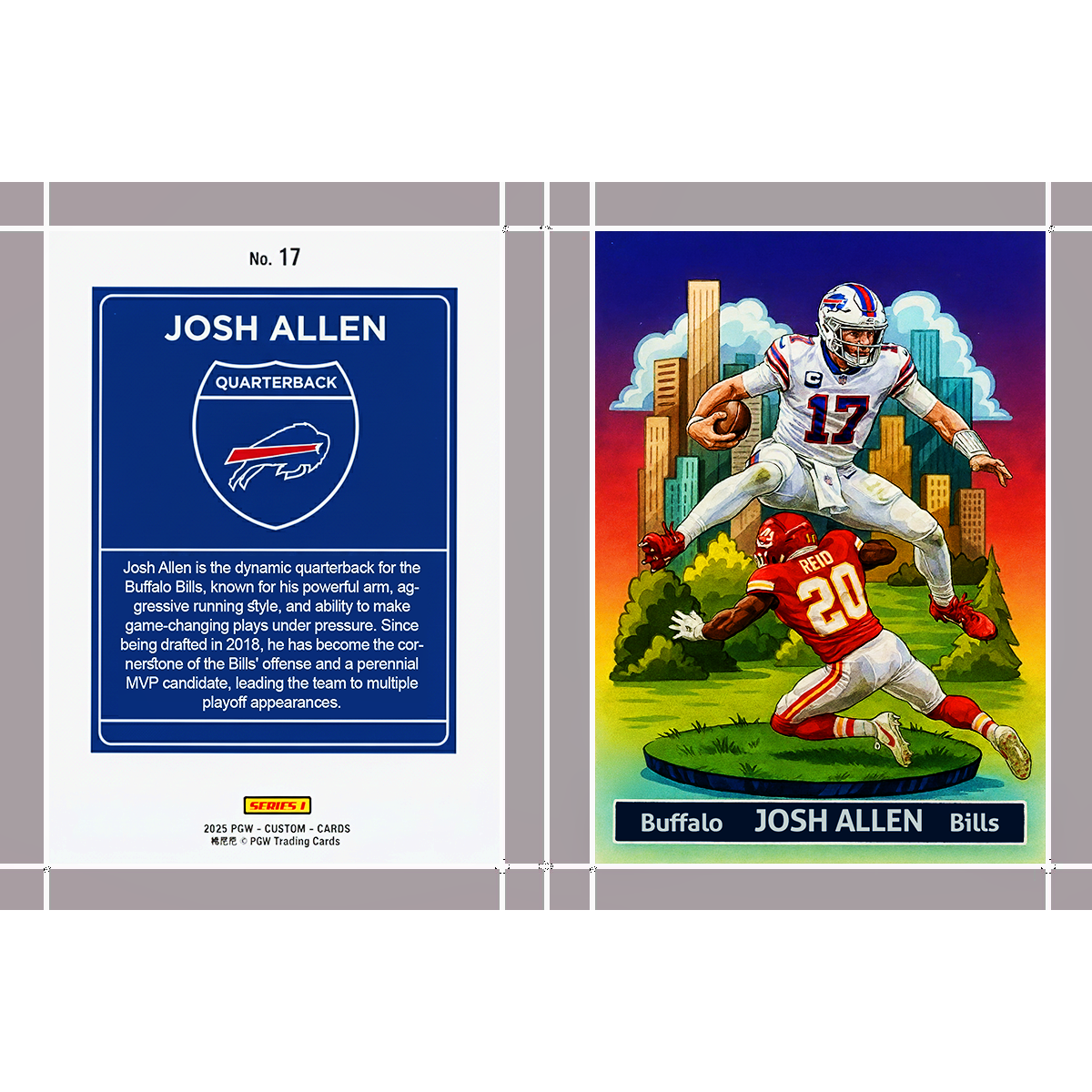 Josh Allen Downtown Hurdle Buffalo Bills