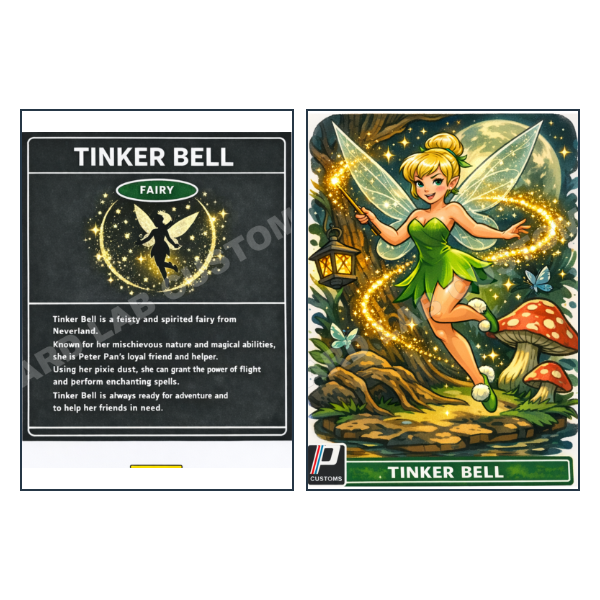 Tinker Bell Downtown - Custom Fan Made Card front and back