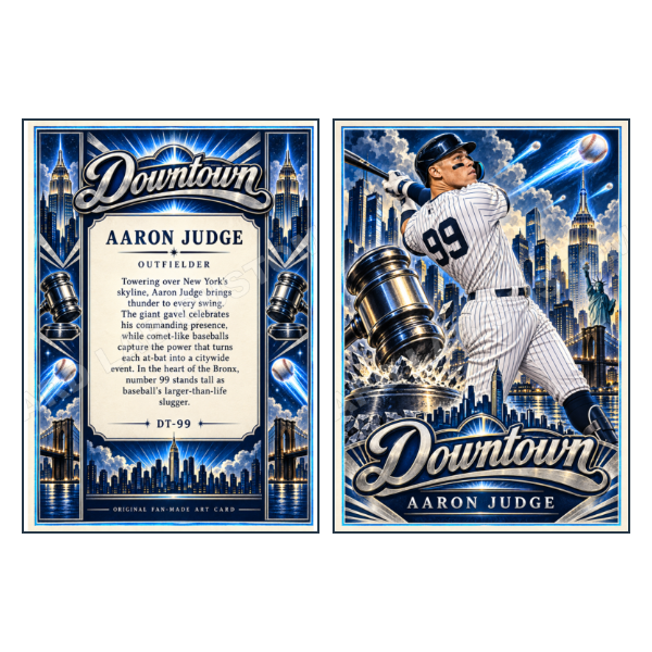 Aaron Judge Downtown Gavel New York Yankees - Custom Fan Made Card front and back