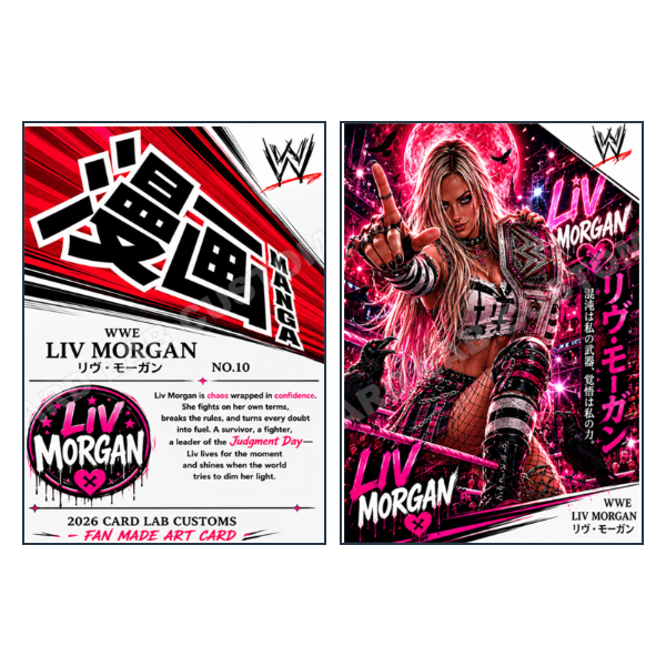 Liv Morgan Manga - Custom Fan Made Card front and back