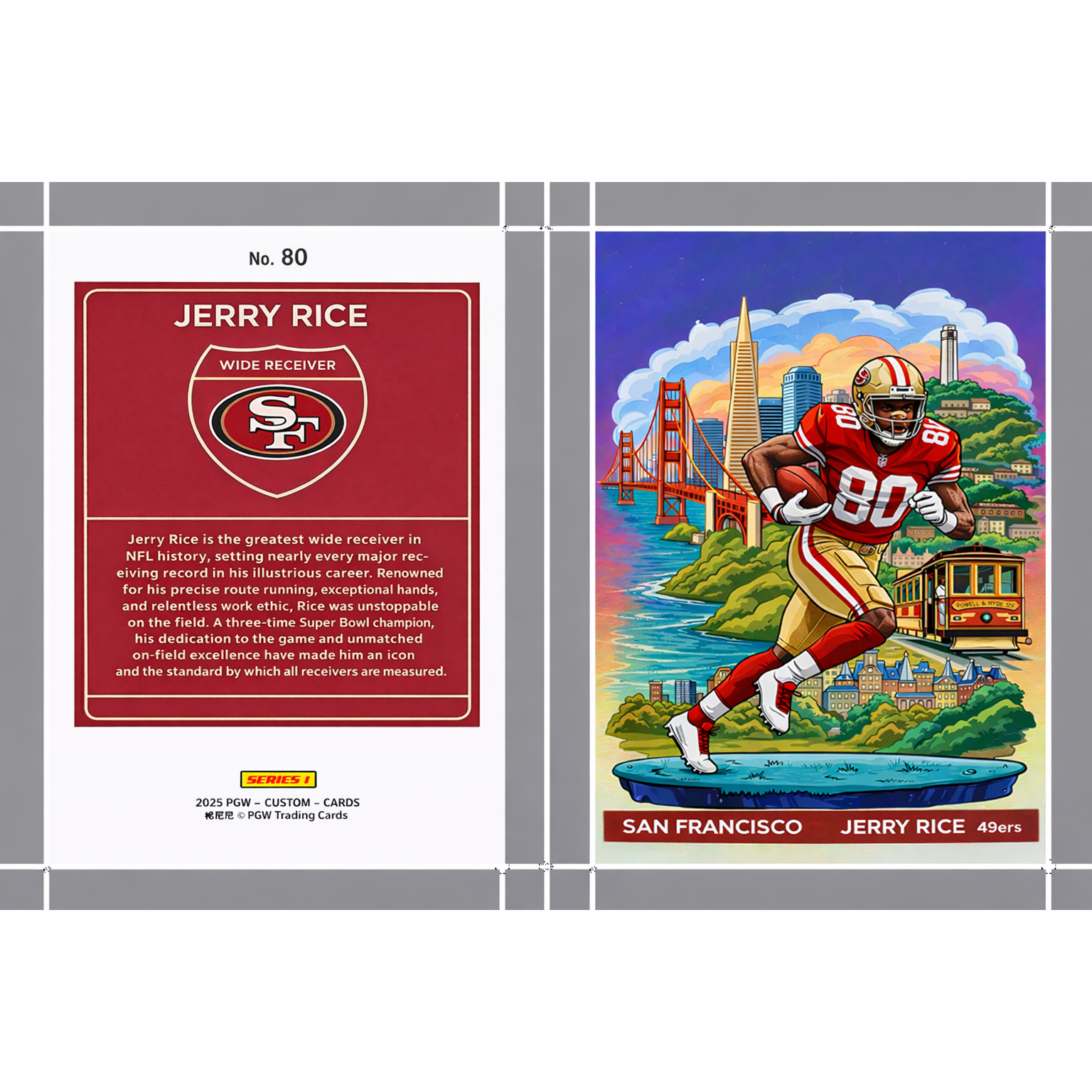 Jerry Rice Downtown San Francisco Golden Gate Trolly