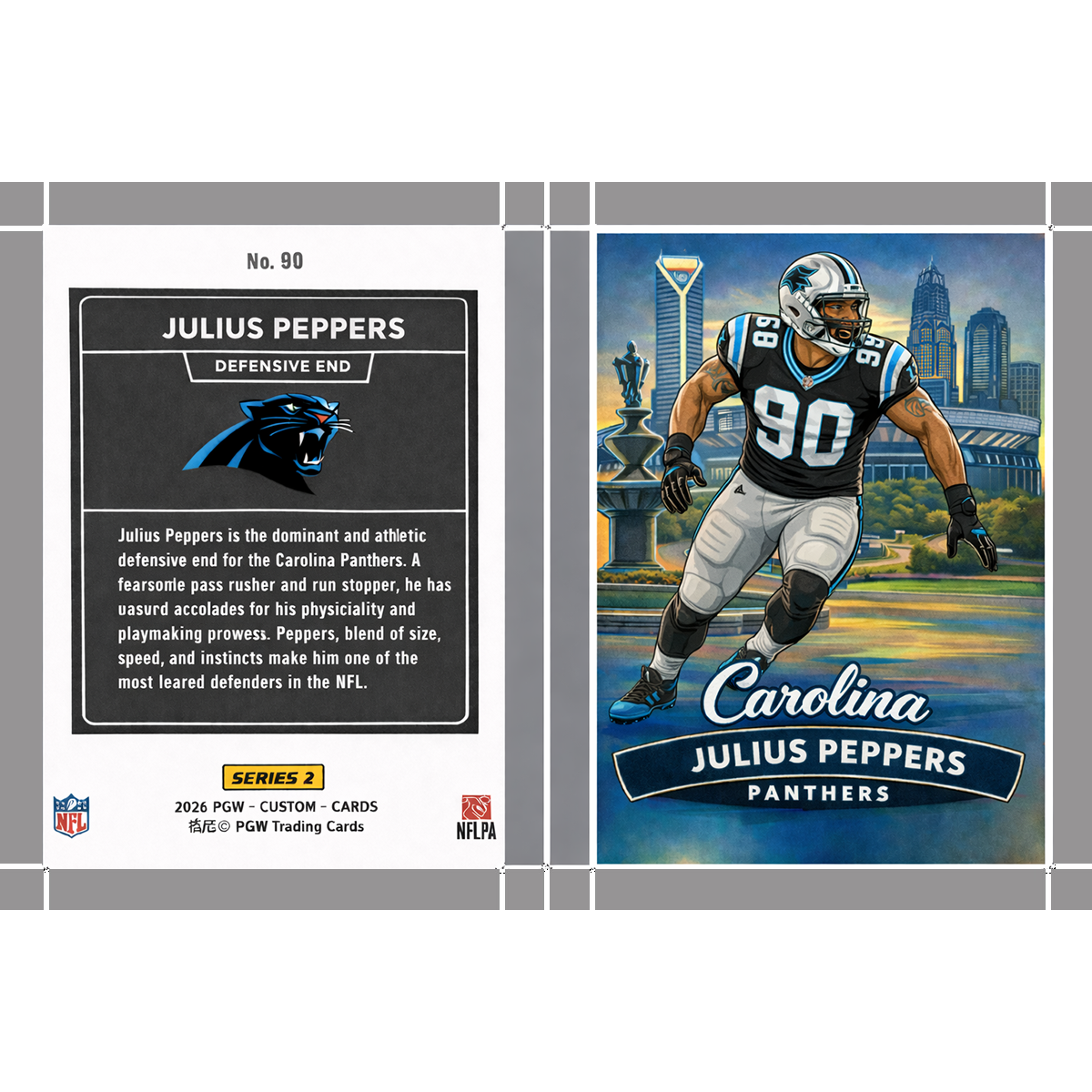 Julius Peppers Downtown Carolina Panthers a Print Sheet