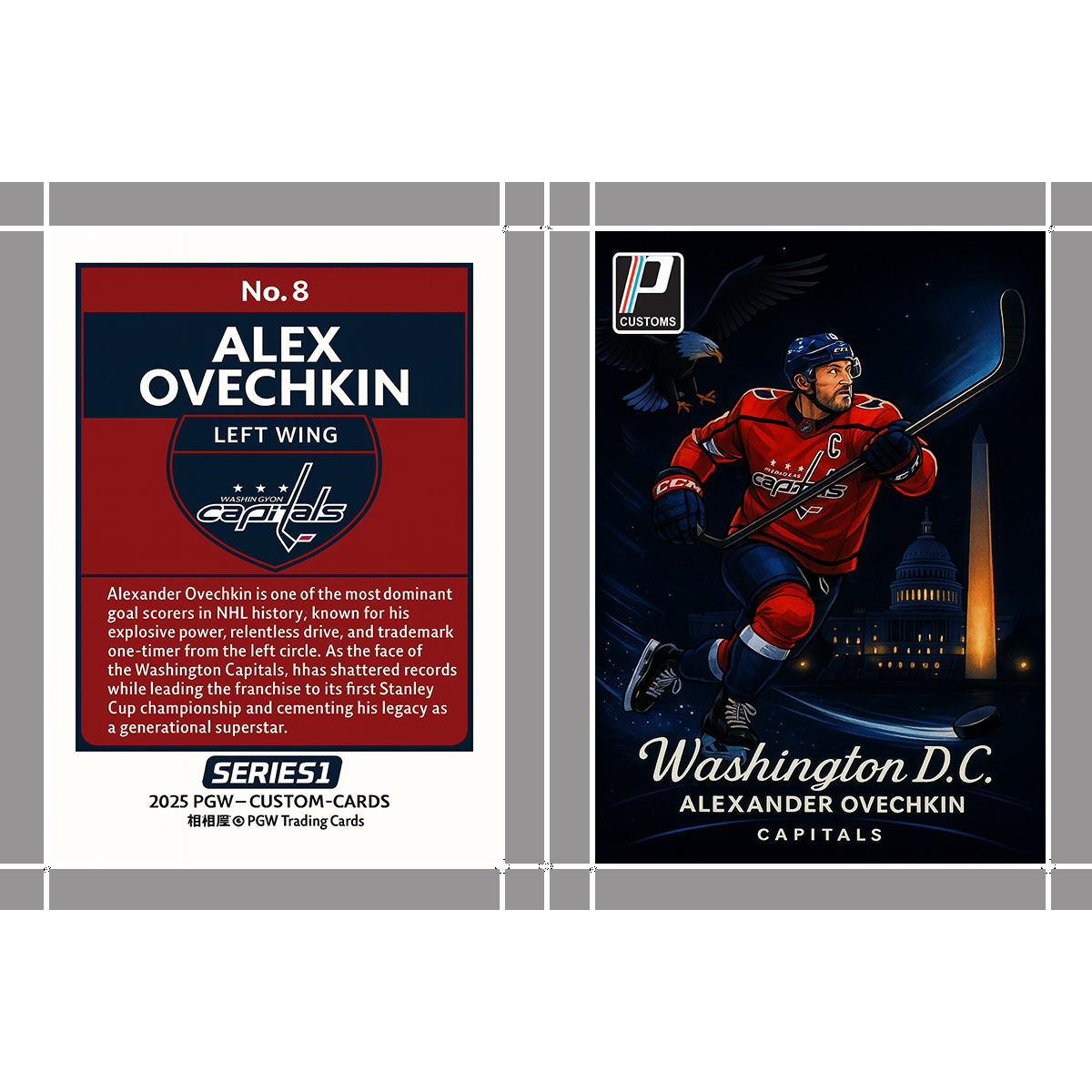 Alexander Ovechkin Downtown Washington DC Print Sheet