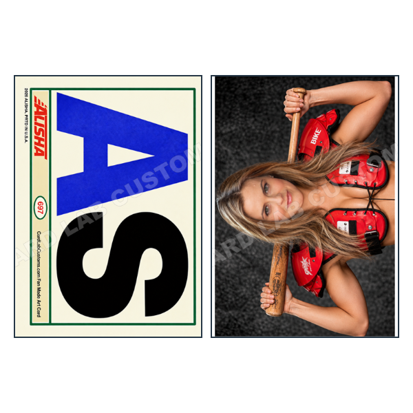 Alisha Silverstone Bo Knows color - Custom Fan Made Card front and back