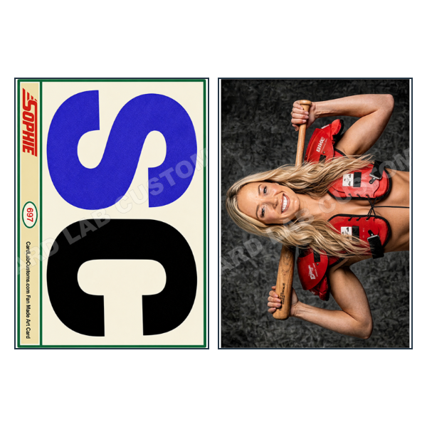 Sophie Cunningham Bo Knows color - Custom Fan Made Card front and back