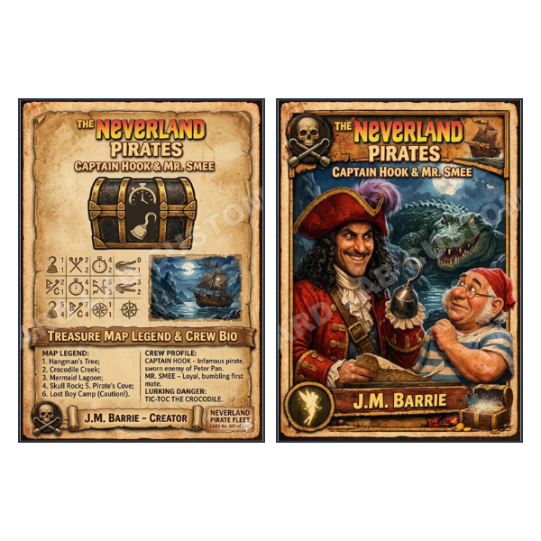 The Goonies Captain Hook & Mr - Custom Fan Made Card front and back